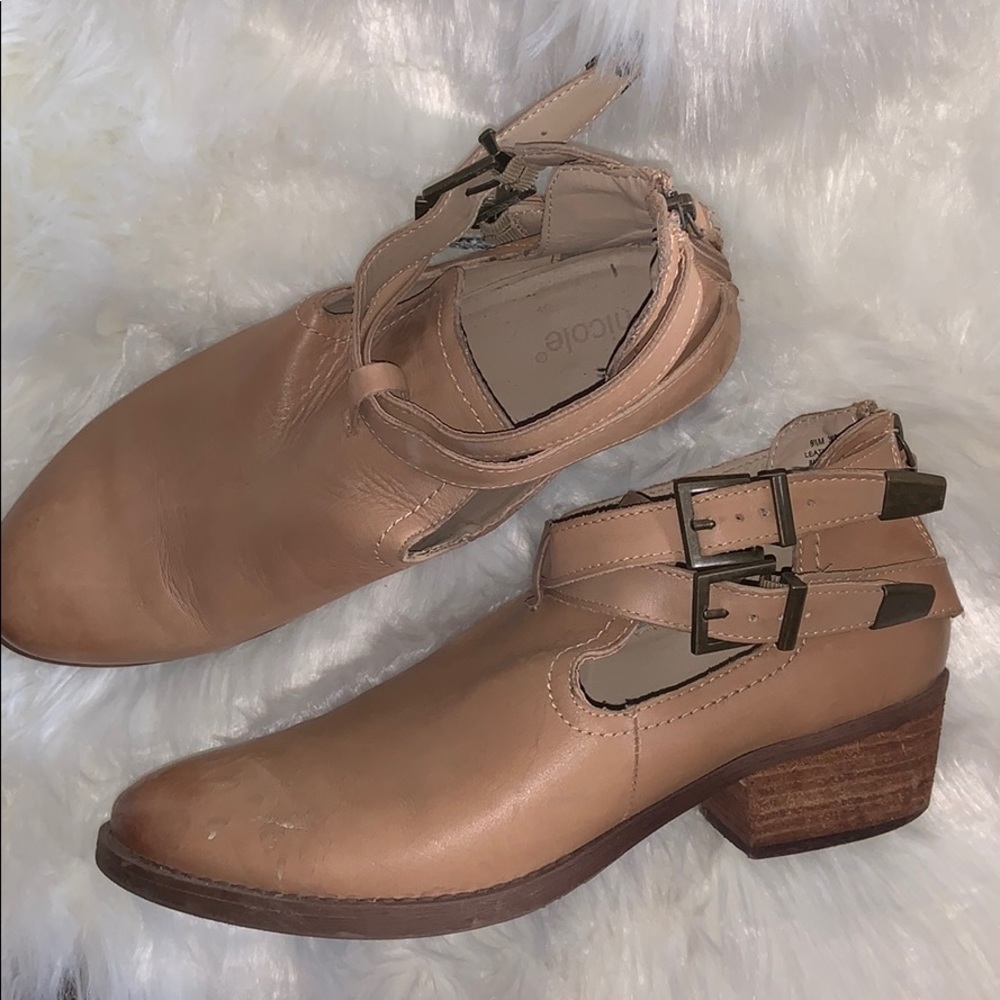 Nicole leather booties